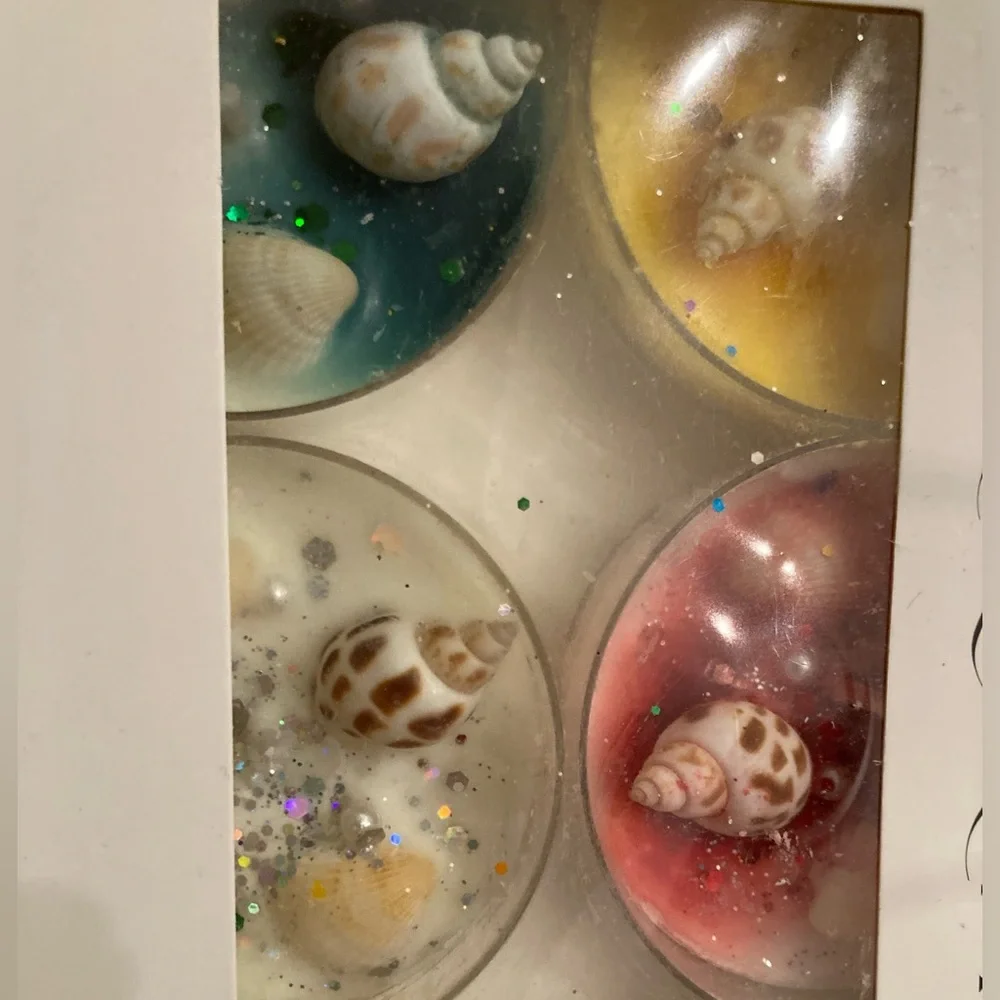 Candles Set 6 - Multicolor  Ocean Breeze Scented